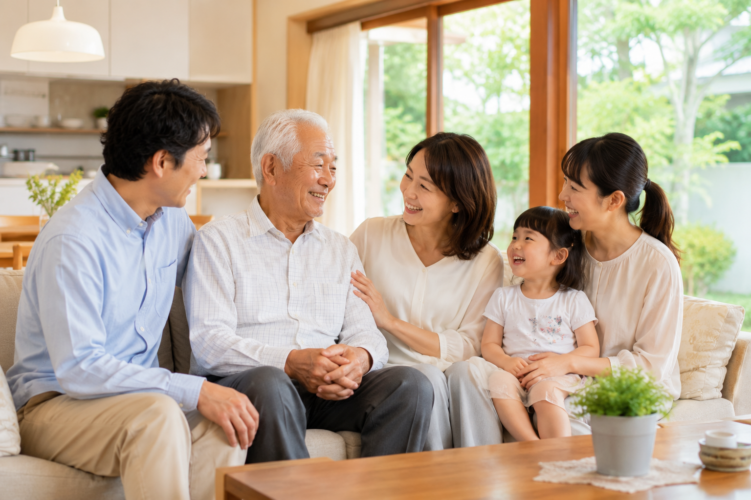 家族と過ごす